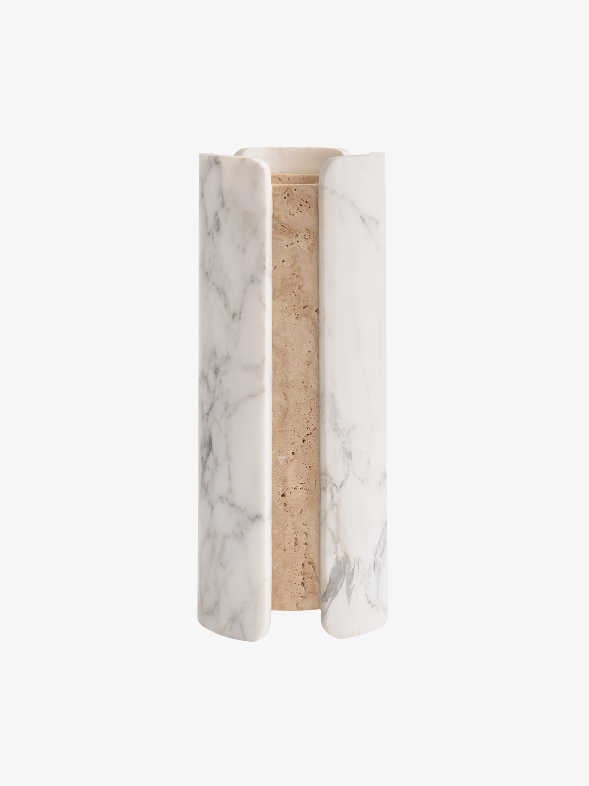 Greg Natale | Vent Vase Travertine & Arabescato