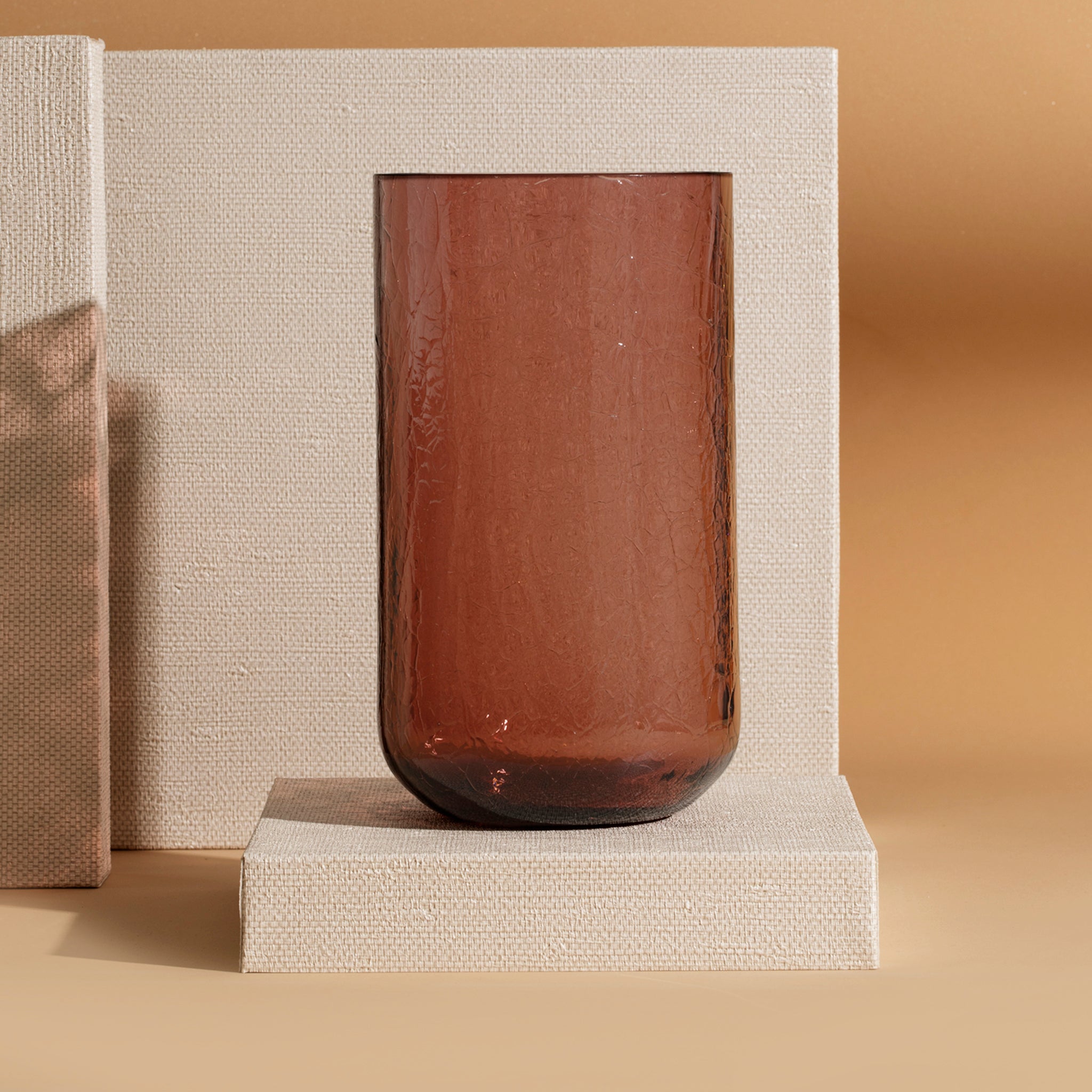 A Design Studio | Hand Blown Crackle Vase Rouge – THREE OVER SIX