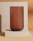 A Design Studio | Hand Blown Crackle Vase Rouge
