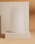 A Design Studio | Hand Blown Crackle Vase White
