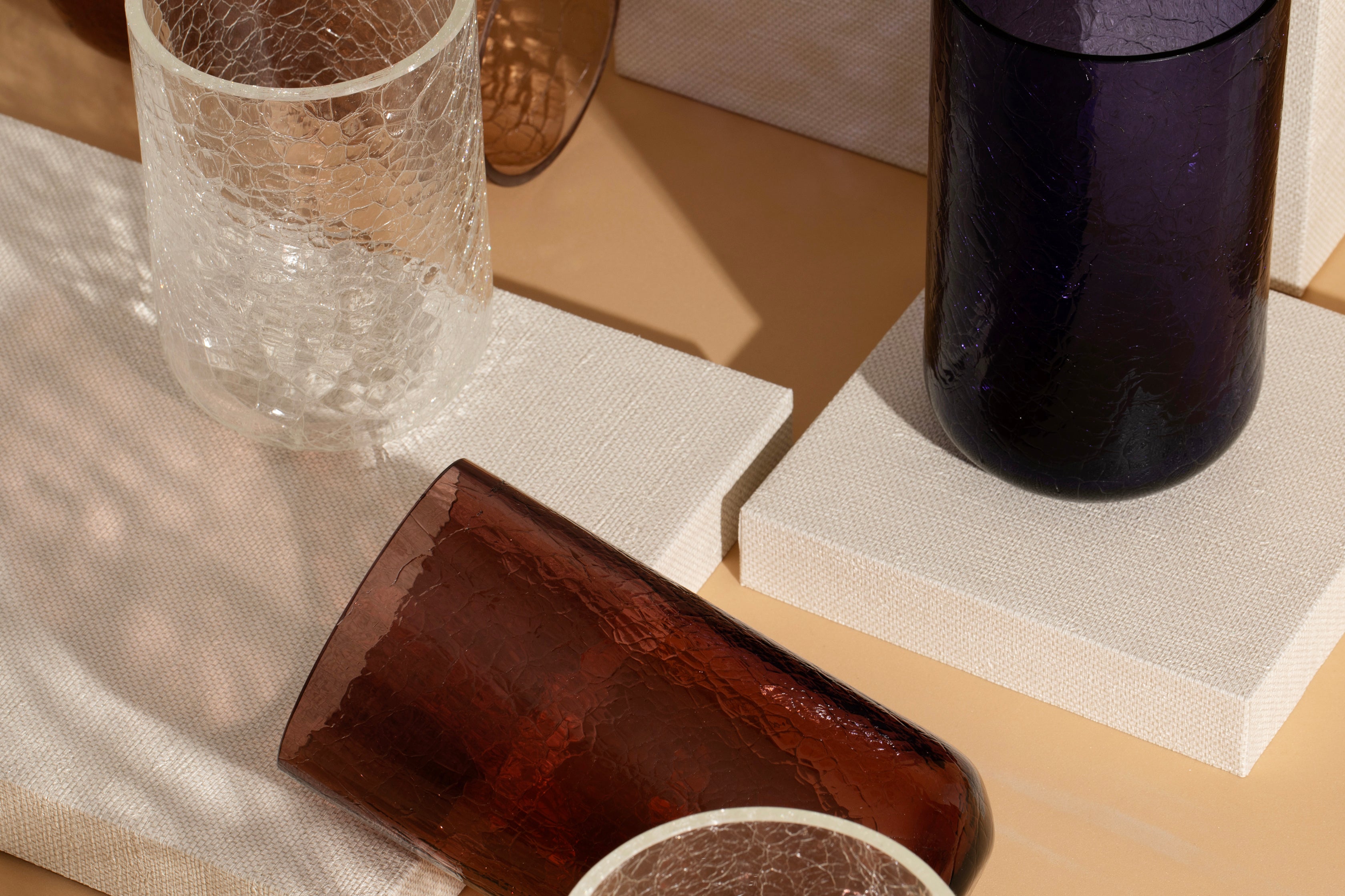 A Design Studio | Hand Blown Crackle Vase Clear – THREE OVER SIX