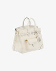 Hermès | Birkin 25cm Cargo  | Nata Swift Leather & Toile Canvas Palladium Hardware