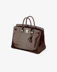 Hermès — Birkin 40cm — Bordeaux Shiny Porous Crocodile Palladium Hardware — alternate view 6