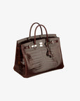 Hermès — Birkin 40cm — Bordeaux Shiny Porous Crocodile Palladium Hardware — alternate view 5