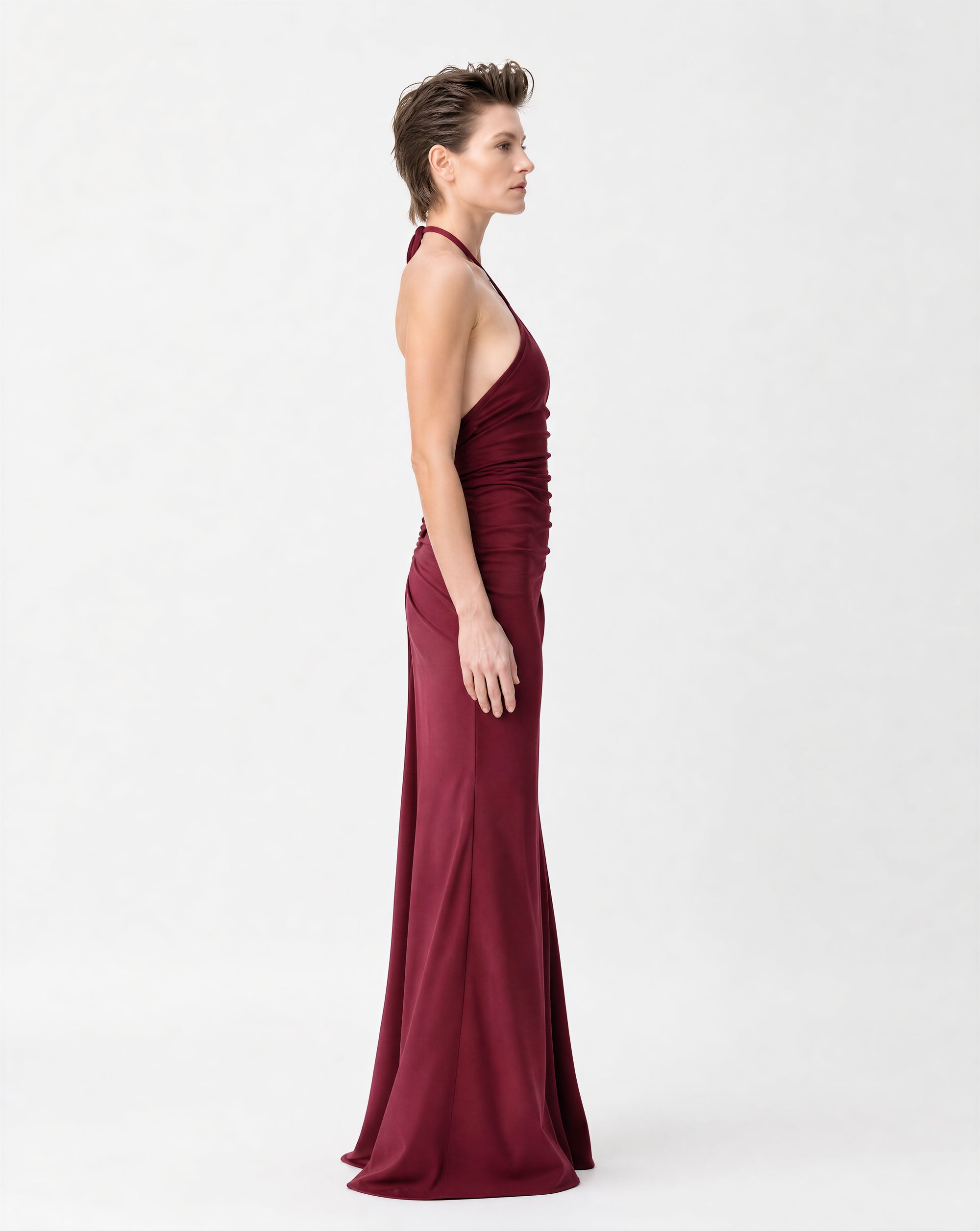 Common Hours | Bluet Suede Dress | Beetroot
