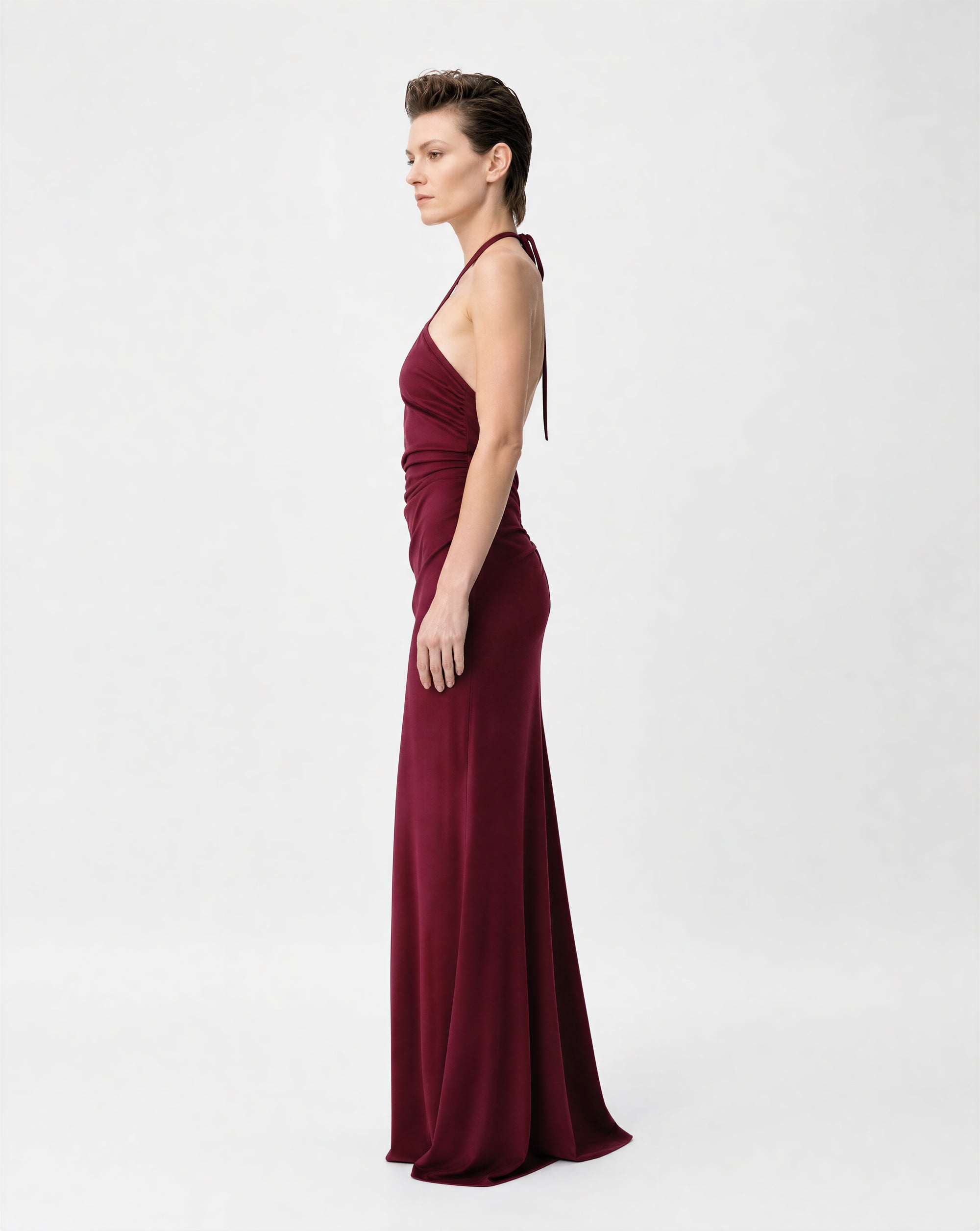 Common Hours | Bluet Suede Dress | Beetroot