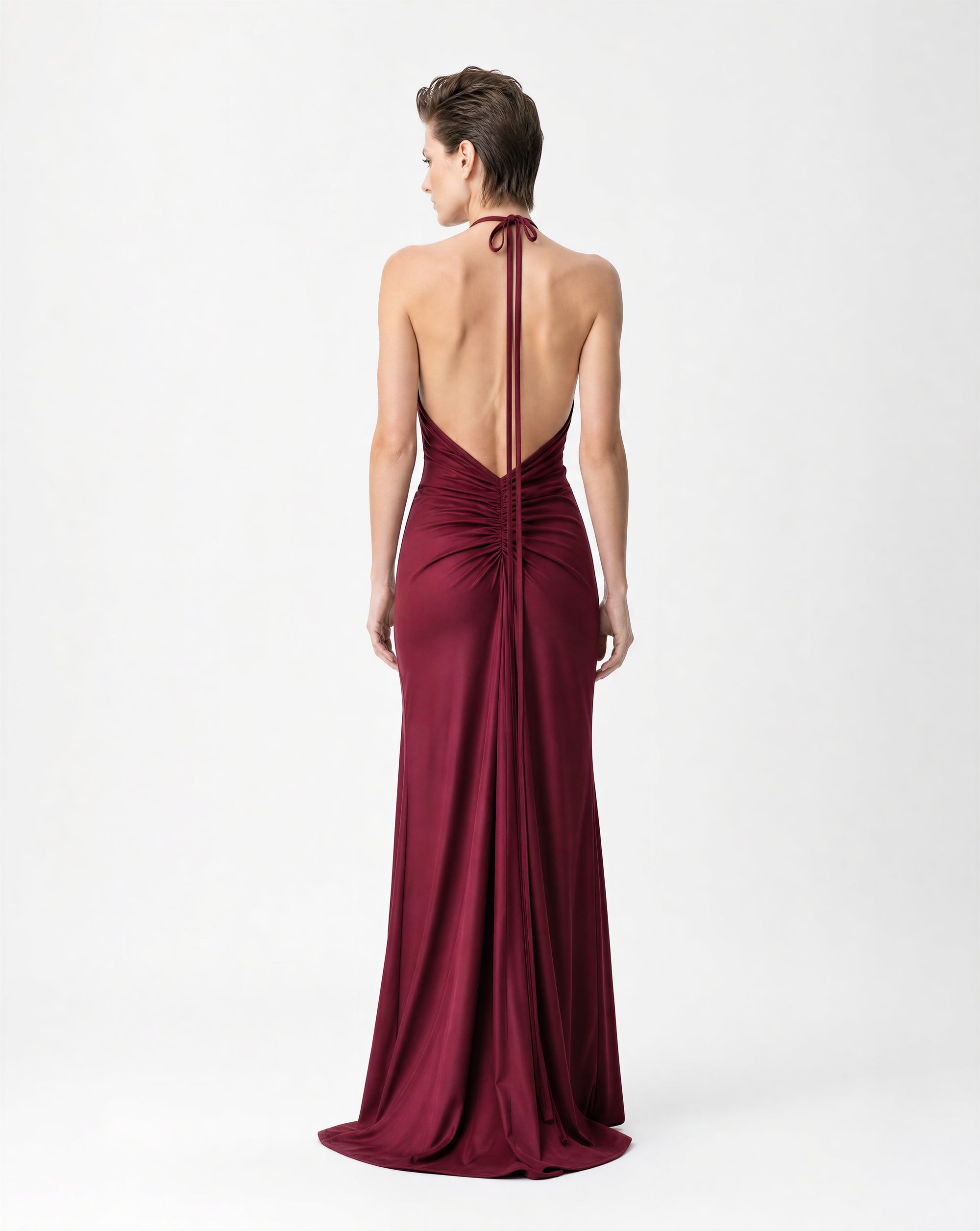 Common Hours | Bluet Suede Dress | Beetroot