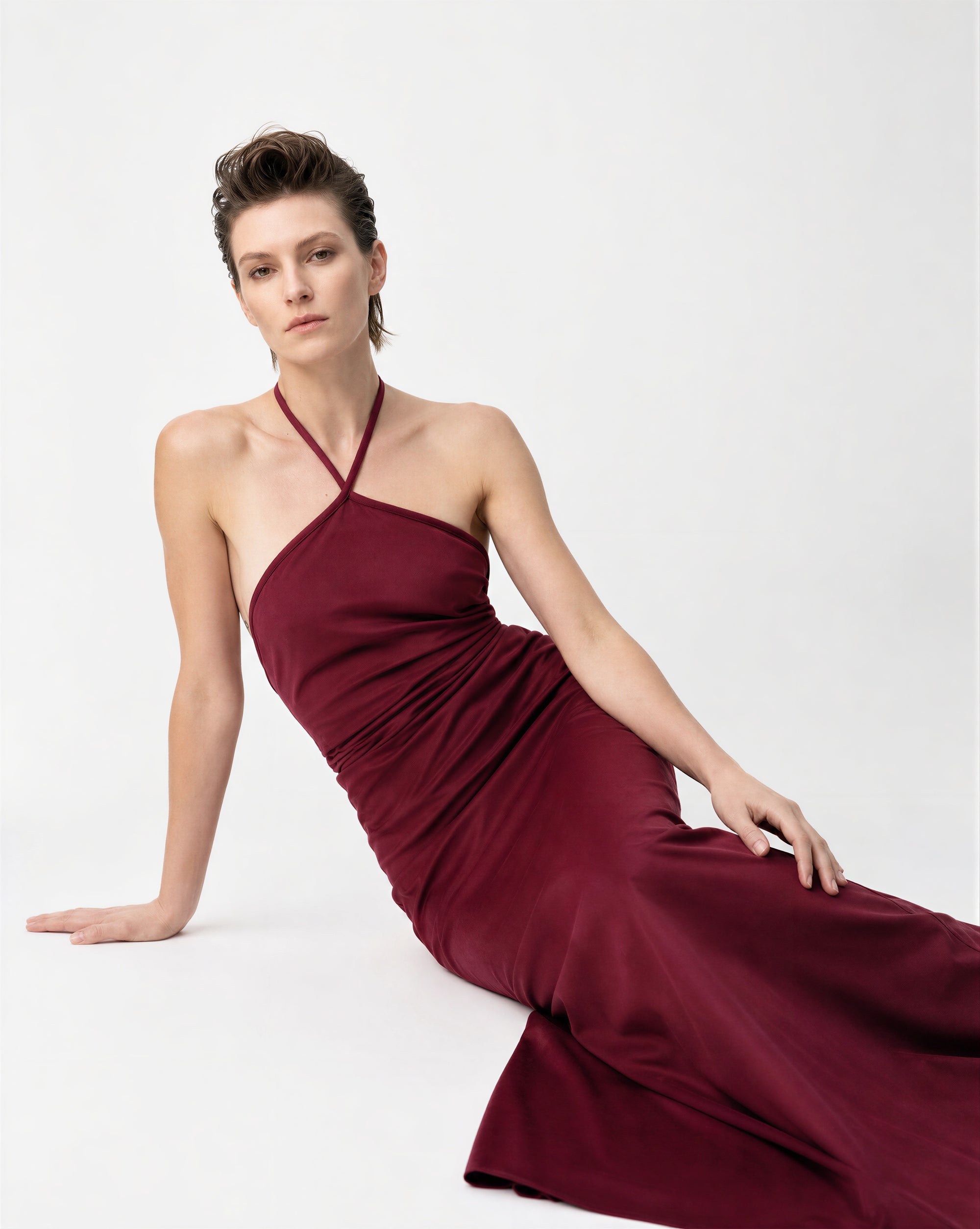 Common Hours | Bluet Suede Dress | Beetroot
