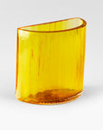 Emma Elizabeth Designs | Hand Blown Fluted Yellow Glass Vase