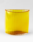 Emma Elizabeth Designs | Hand Blown Fluted Yellow Glass Vase