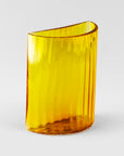 Emma Elizabeth Designs | Hand Blown Fluted Yellow Glass Vase