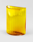 Emma Elizabeth Designs | Hand Blown Fluted Yellow Glass Vase