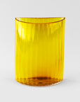 Emma Elizabeth Designs | Hand Blown Fluted Yellow Glass Vase