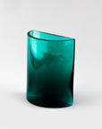 Emma Elizabeth Designs | Hand Blown Fluted Green Glass Vase