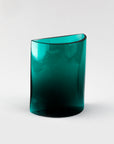 Emma Elizabeth Designs | Hand Blown Fluted Green Glass Vase