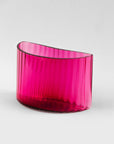 Emma Elizabeth Designs | Hand Blown Fluted Pink Glass Vase