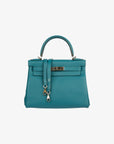 Hermès | Kelly 28cm | Cobalt Togo Leather Palladium Hardware