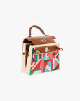 Hermès | Kelly Wood 22cm | Perspective Cavaliere | Leather & Wood Palladium Hardware