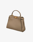 Fendi | Medium Peekaboo | Taupe Leather With Gold Hardware