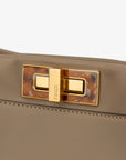 Fendi | Medium Peekaboo | Taupe Leather With Gold Hardware