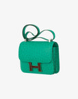 Hermès | Constance 24cm |Vert Verone Ostrich Leather Palladium Hardware