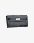 Hermès | Kelly-To-Go Wallet | Blue Indigo Matte Alligator Palladium Hardware
