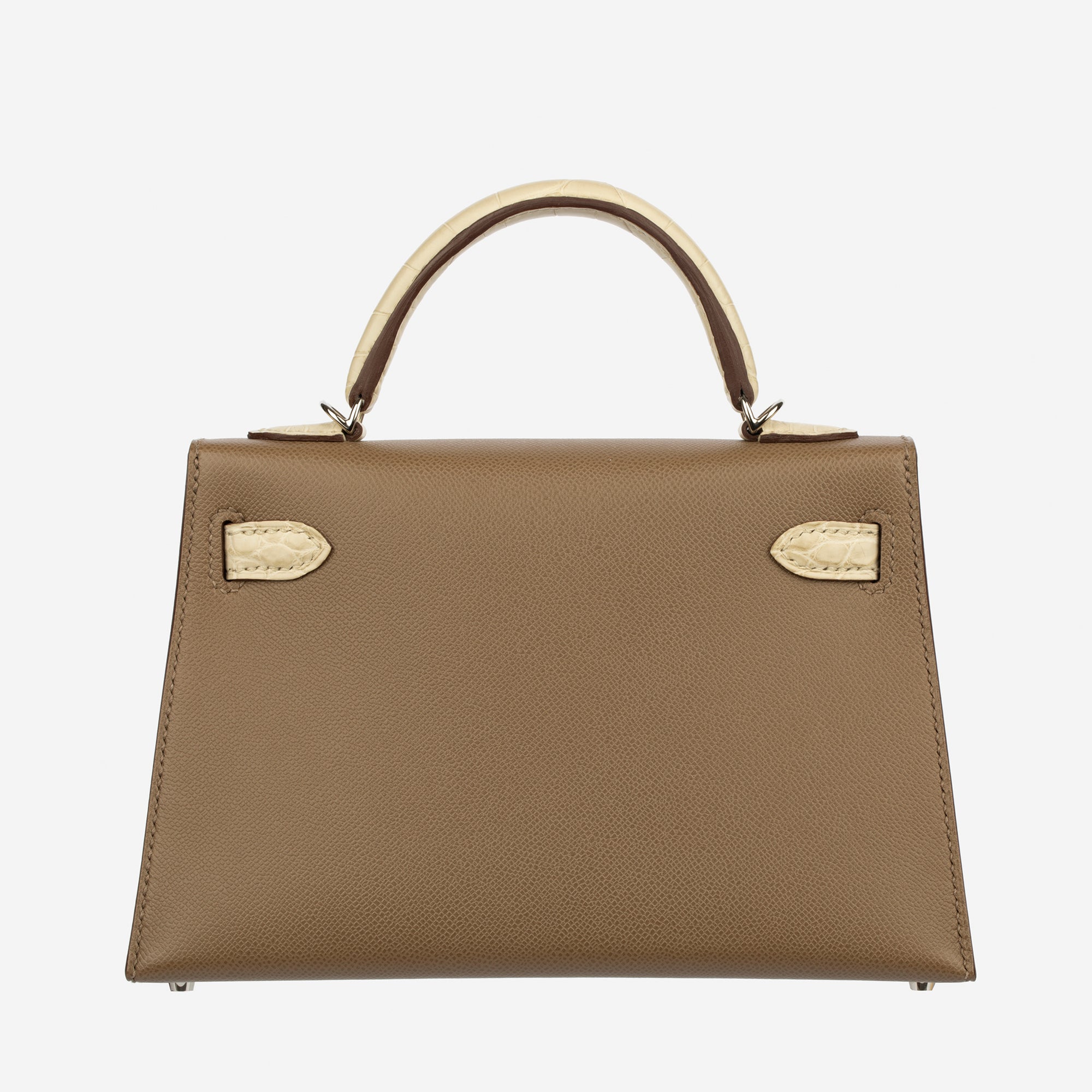 Hermès | Kelly Mini II Touch 20cm | Etoupe and Beton Palladium Hardware