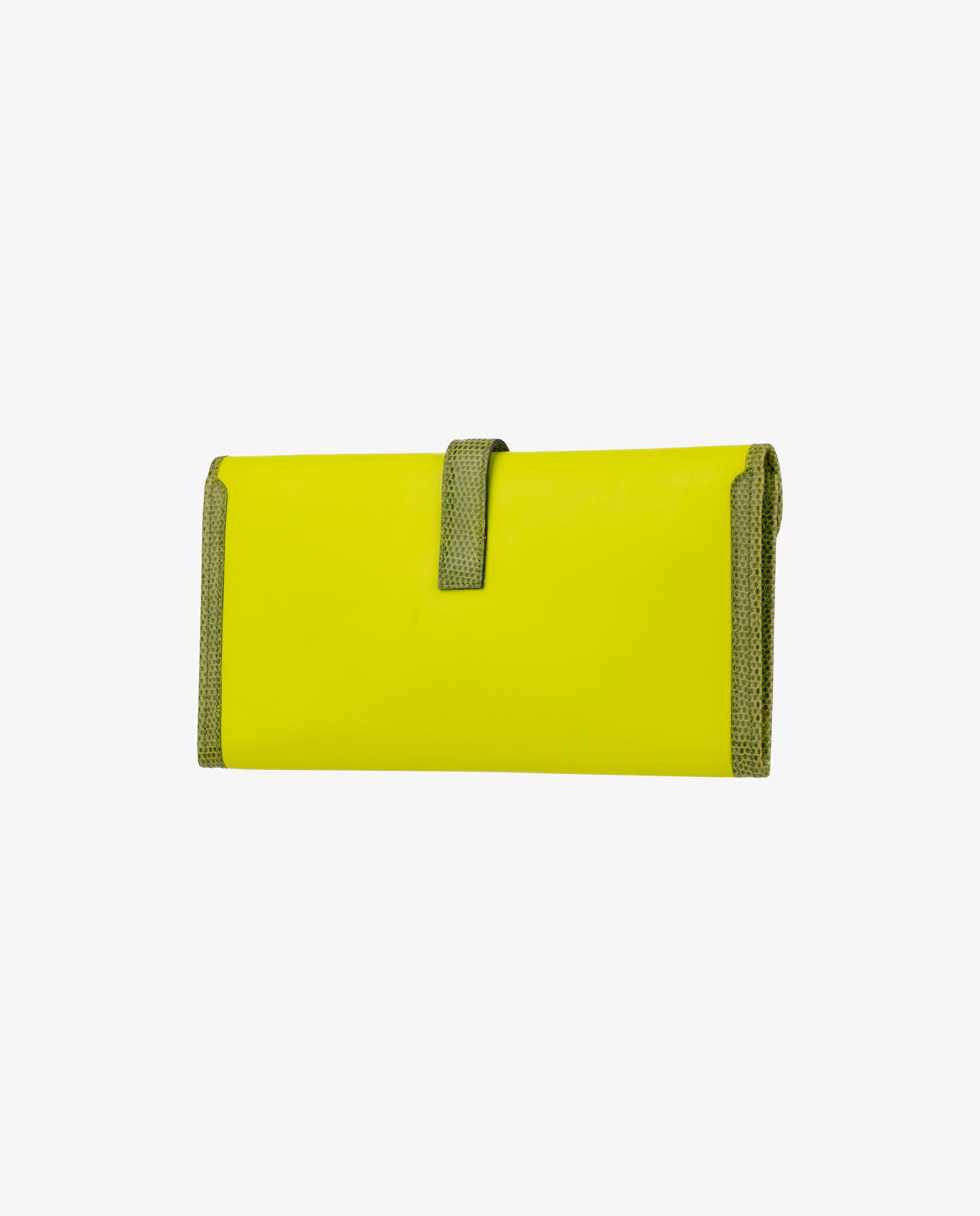 Hermès | Hermès Jige 29 | Granny Swift Leather and Lizard Trim