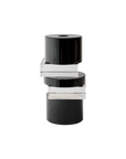 Greg Natale | Pila Crystal Candle Holder Clear and Black Onyx
