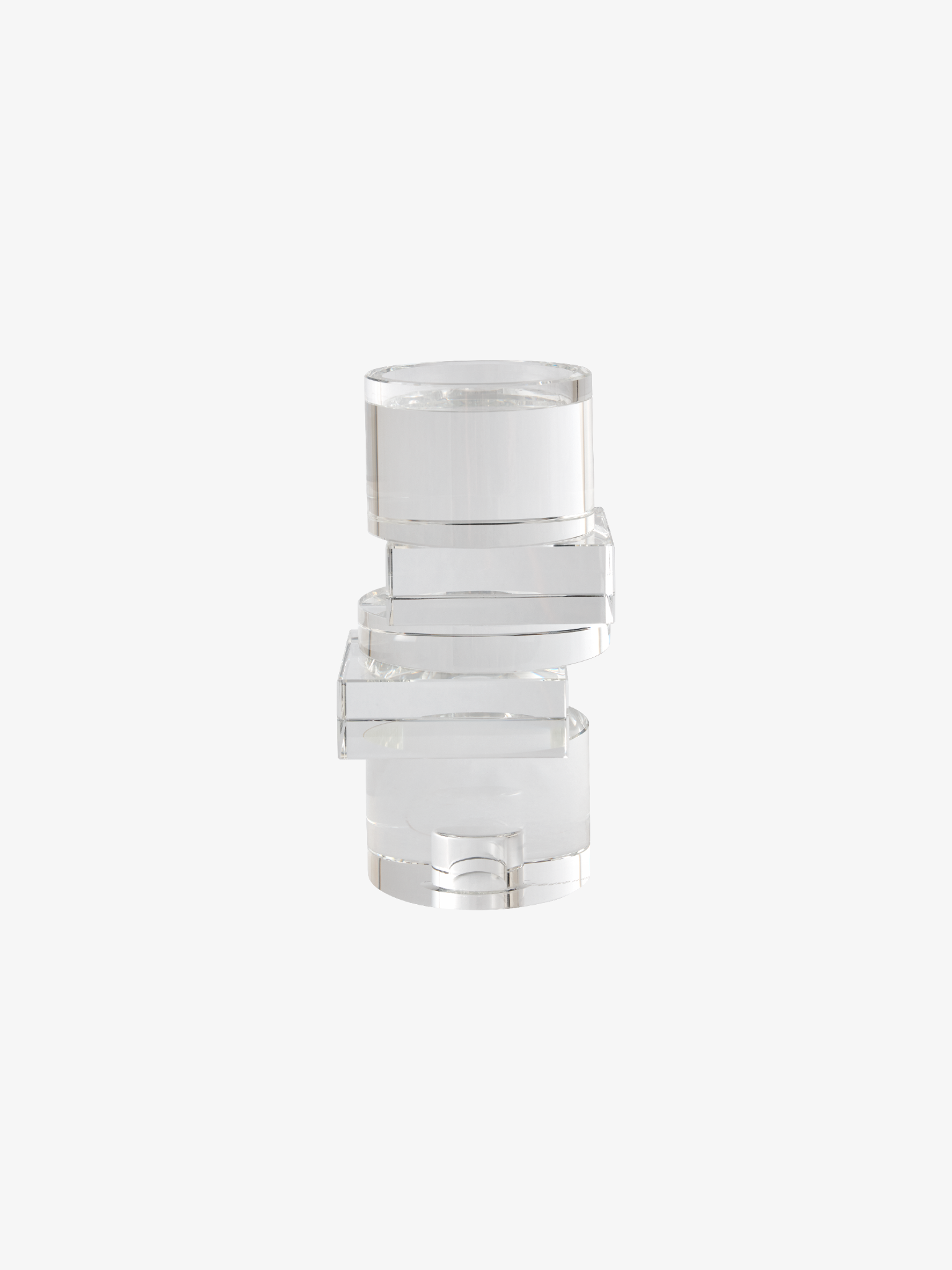 Greg Natale | Pila Crystal Candle Holder Clear