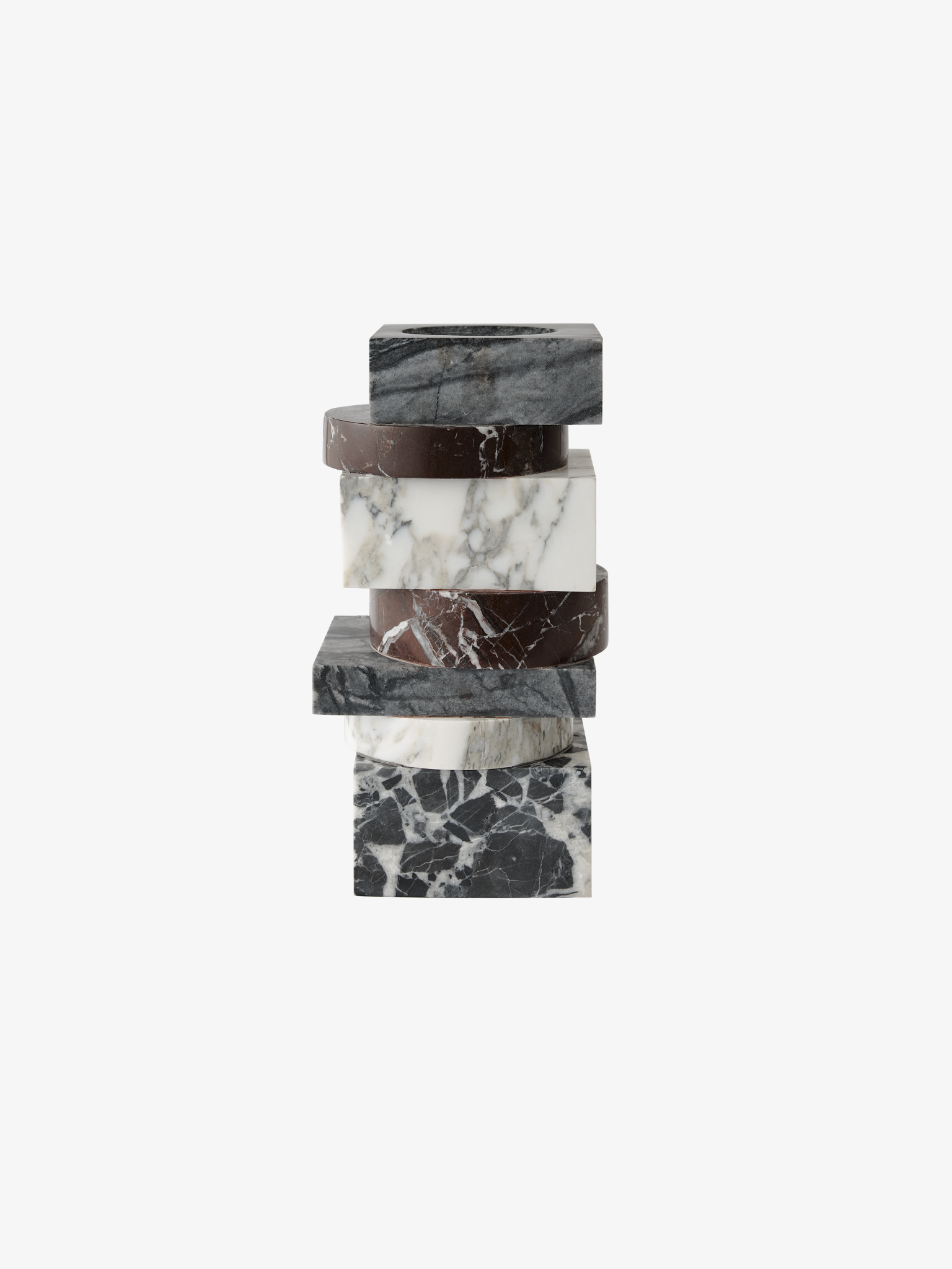 Greg Natale | Pila Vase Jurassic, Merlot, Arabescato and Antico