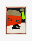 Man In A Hat III by Jane Jenevieve — oil on canvas with orange, green and black forms on a pale ground.
