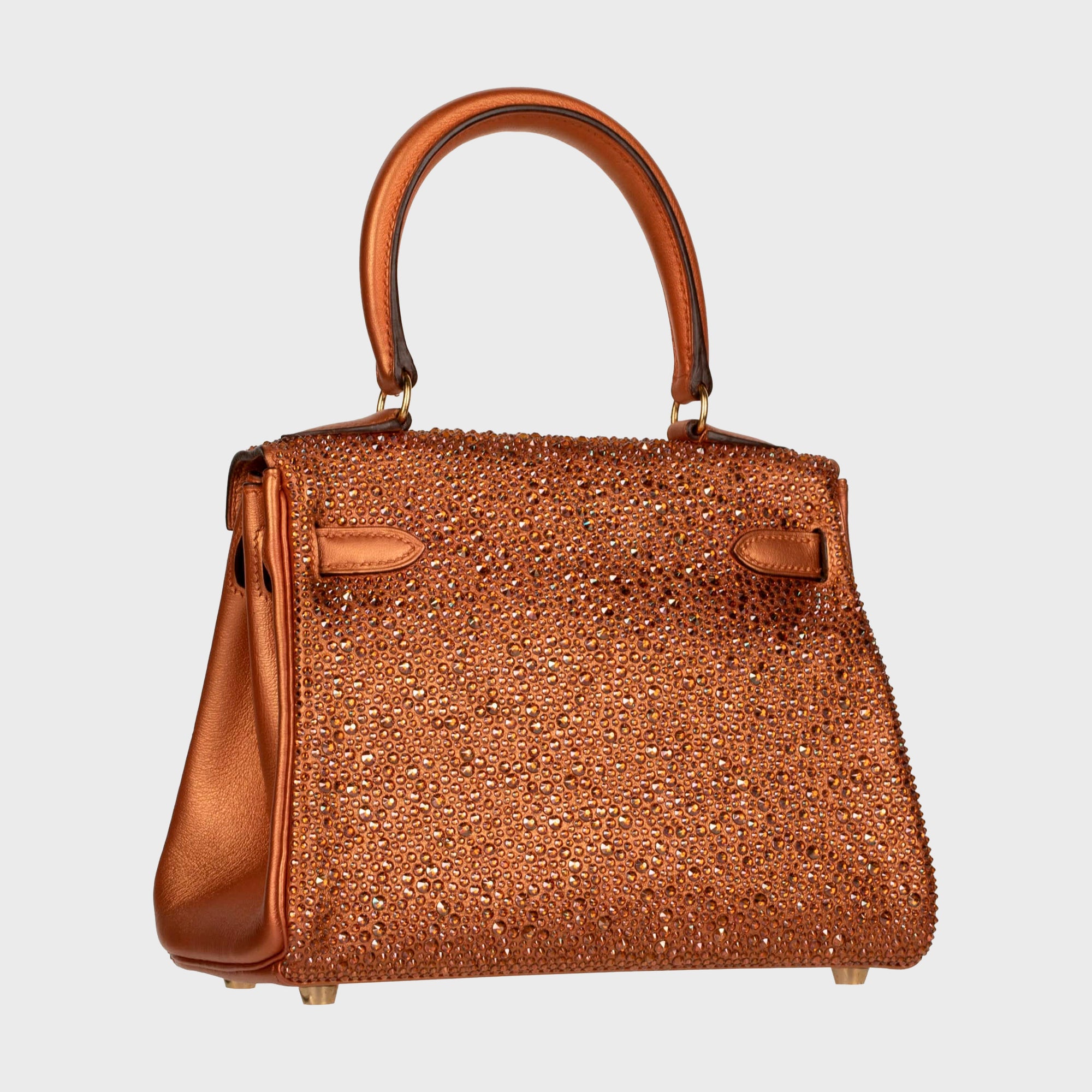 Hermès | Reimagined by Three Over Six | Metallic Copper &amp; Swarovski Crystals Gold Hardware