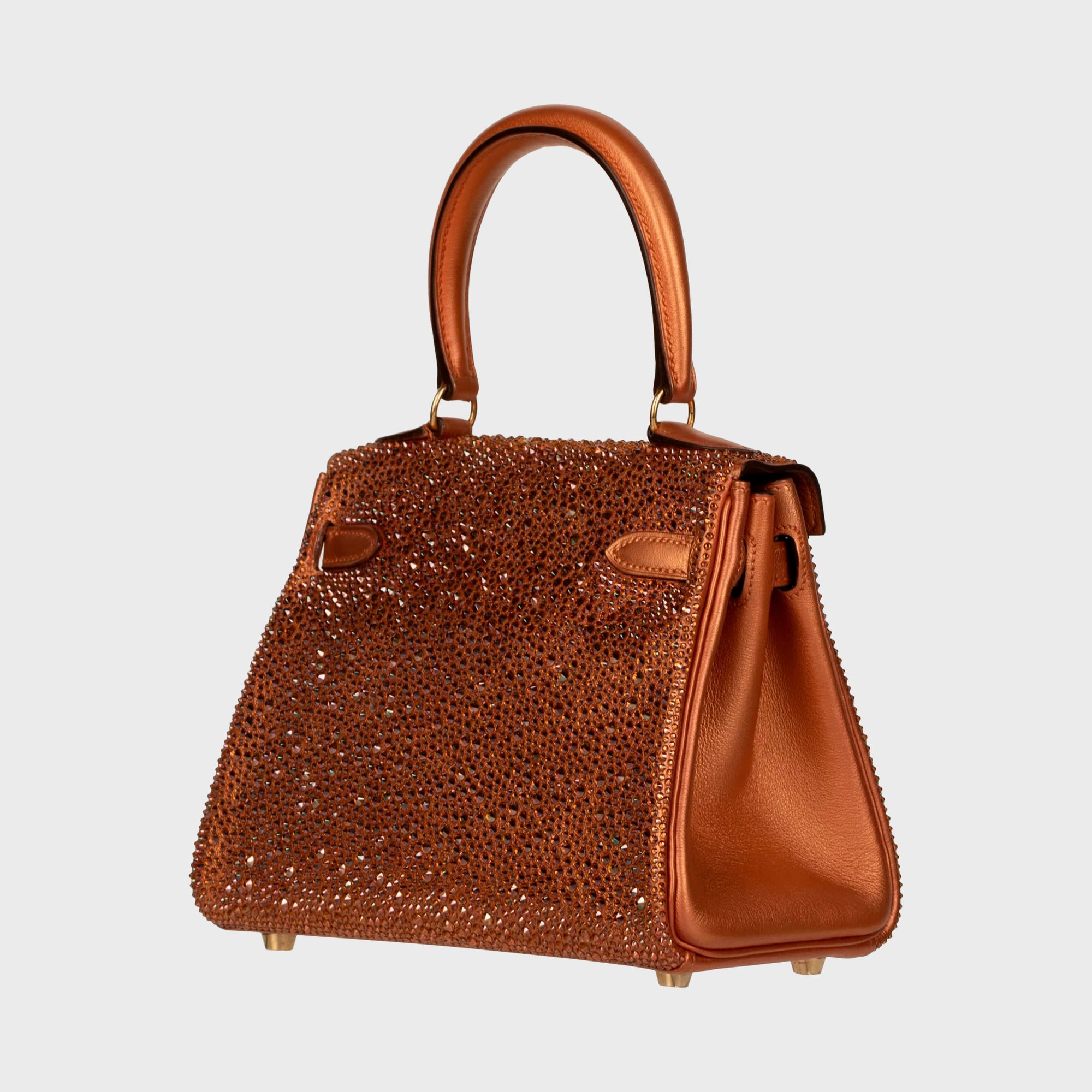 Hermès | Reimagined by Three Over Six | Metallic Copper &amp; Swarovski Crystals Gold Hardware
