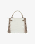 Hermès | Kelly 25cm | Himalaya Blanc Matte Niloticus Crocodile Palladium Hardware