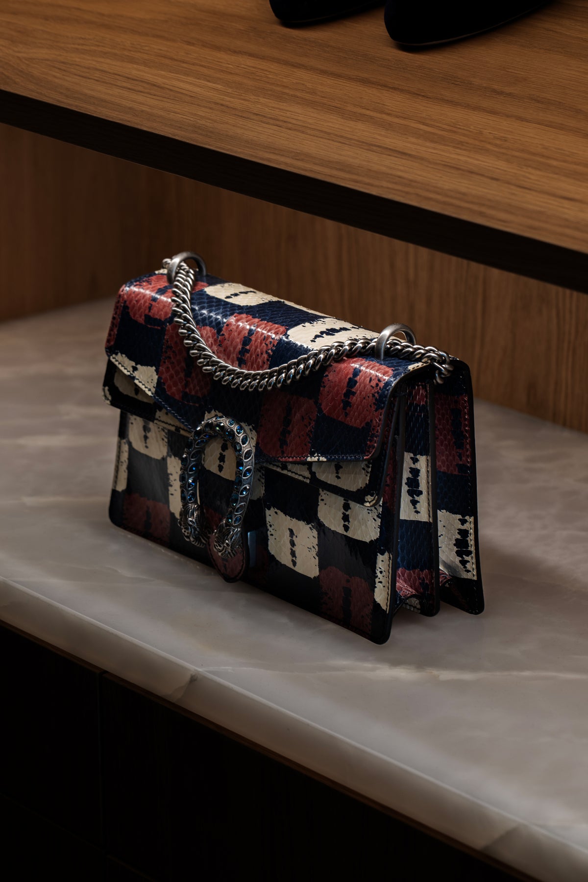 Gucci python Dionysus shoulder bag.