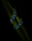 Matthew Ely Jewellery | 18ct White Gold, Sapphire, Emerald & Diamond Bracelet
