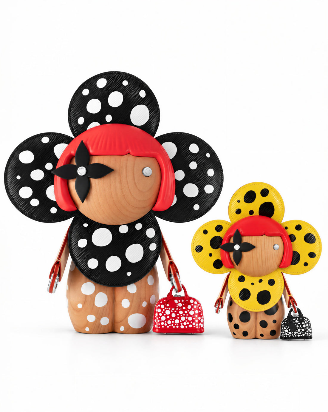 Louis Vuitton x Yayoi Kusama Infinity Dots Vivienne and Vivienne Giant together