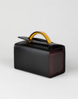 Hermes Petit H Limited Edition Handbag Jaune Amber, Bordeaux & Colvert So Black Hardware