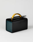 Hermes Petit H Limited Edition Handbag Jaune Amber, Bordeaux & Colvert So Black Hardware