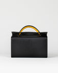 Hermes Petit H Limited Edition Handbag Jaune Amber, Bordeaux & Colvert So Black Hardware