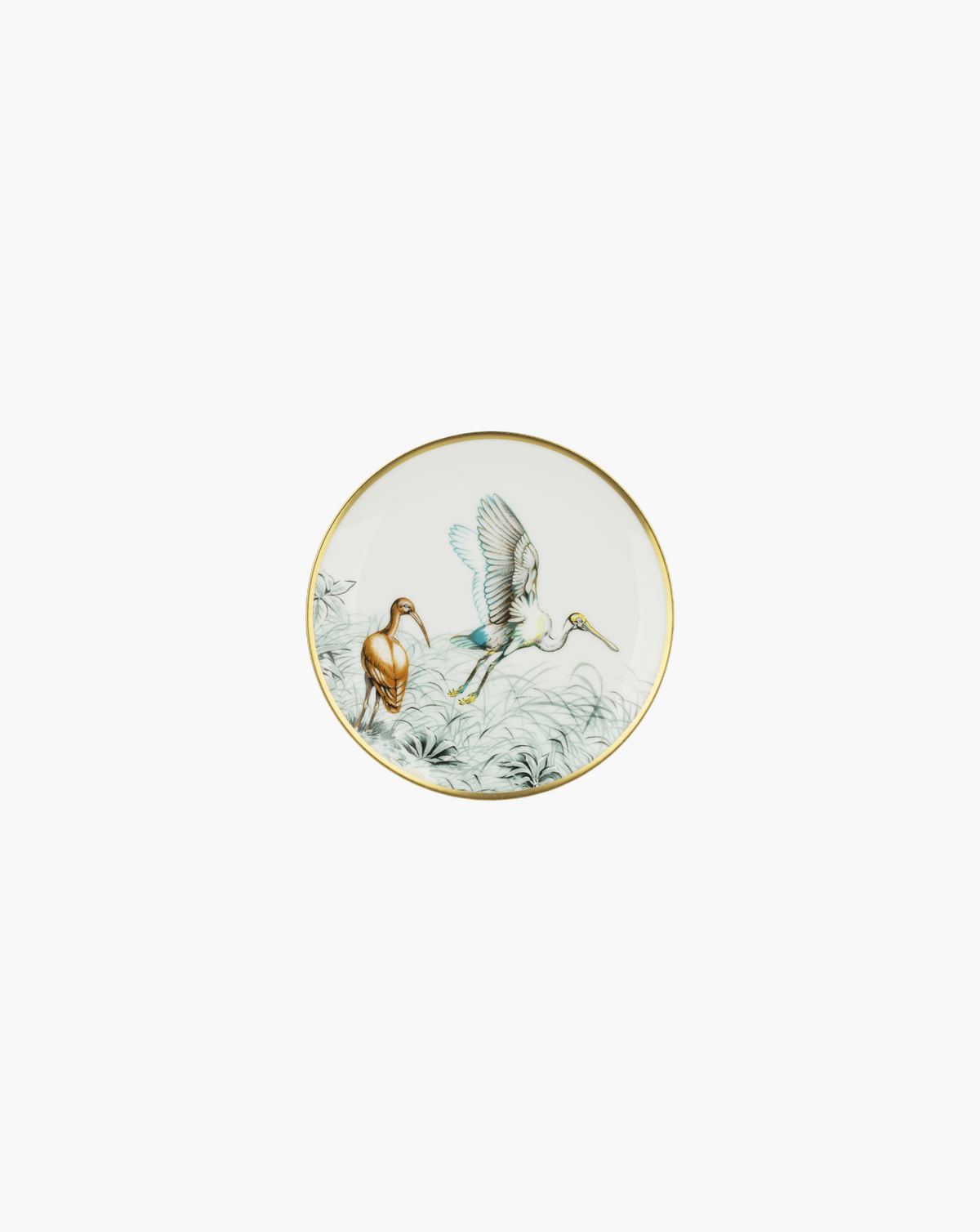 Hermès Carnets d'Équateur bread and butter plate with wading bird motifs, single plate