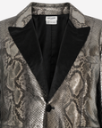 Saint Laurent | Metallic Python Skin Blazer | Size 36 FR