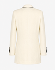 Saint Laurent | Ivory & Black Evening Tuxedo Jacket | Size 34 FR