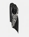 Saint Laurent | by Hedi Slimane Asymmetric Zebra Print Sequin Dress | Size 36 FR