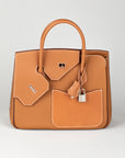 Hermes Birkin Desordre 30cm Gold Togo and Swift Leather Palladium Hardware