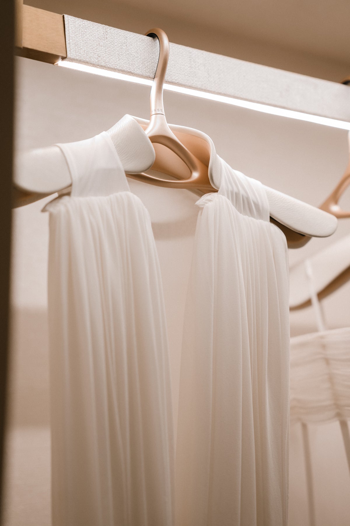White occasionwear presented at the launch.