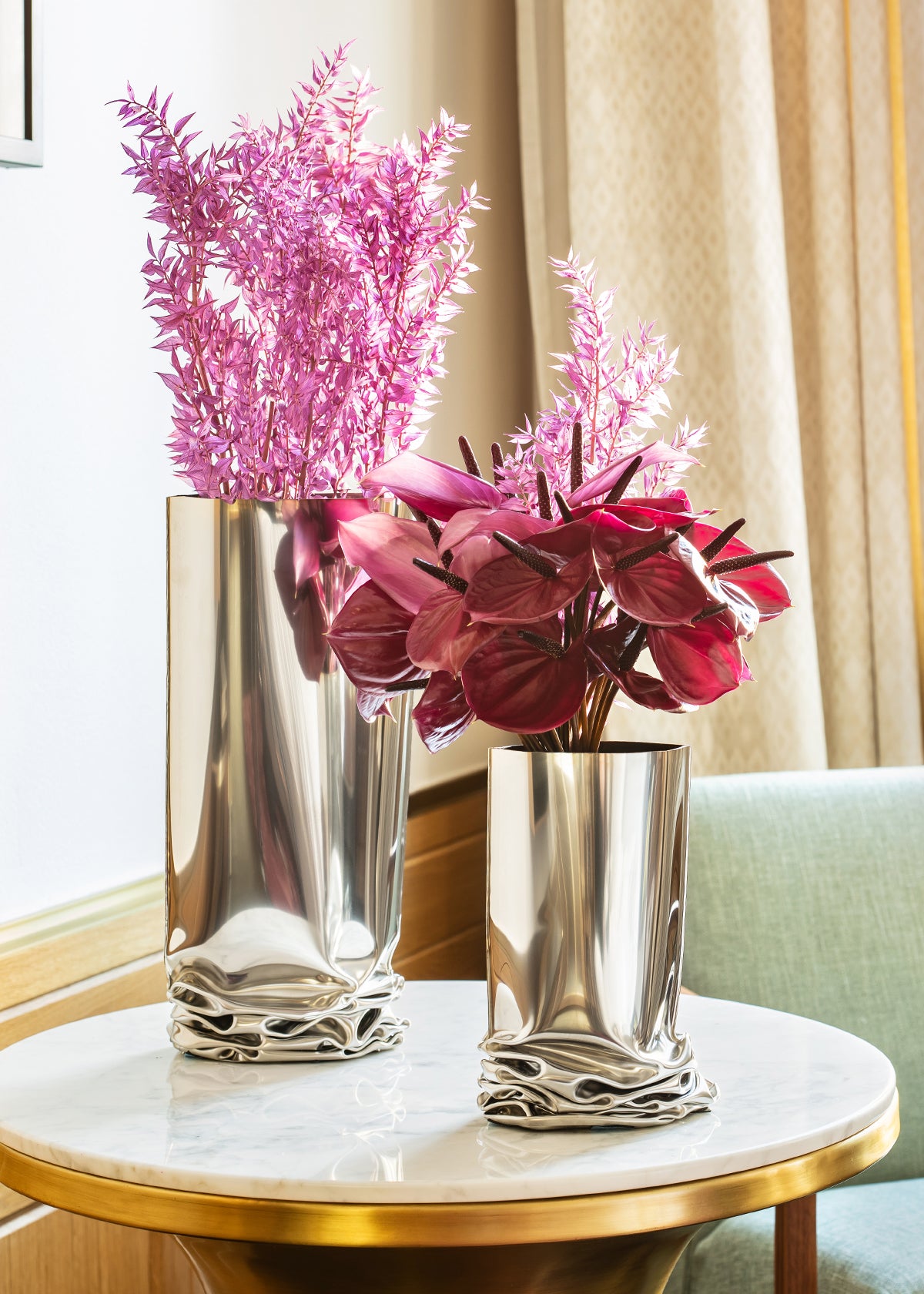Zieta | Crash Vase | Polished Stainless Steel