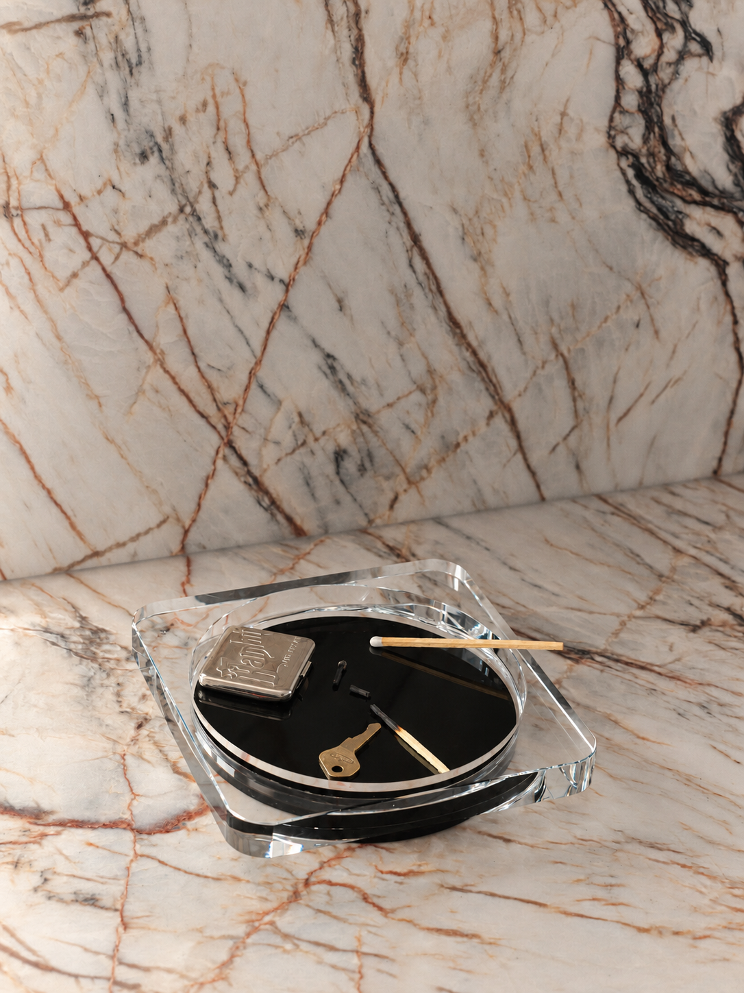 Greg Natale | Alto Crystal Bowl Clear &amp; Black Onyx — styled interior