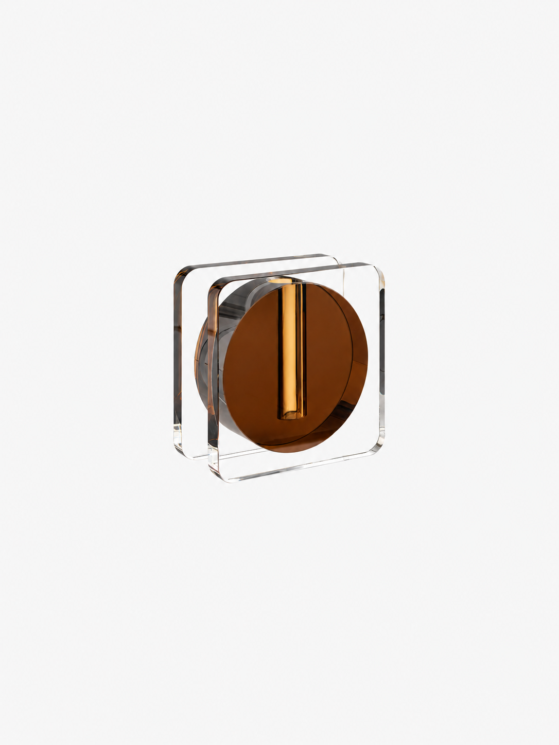 Greg Natale Caldera Vase Clear & Umber — angled view